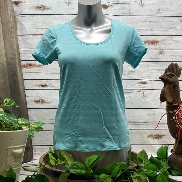 Active Life Aqua Mint Small/Medium Top Workout NWT Short Sleeve Tee Shirt - Picture 1 of 7